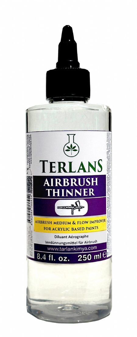 Terlans Airbrush İnceltici 250 ml (Thinner) Model Boyama için Akrilik Bazlı İnceltici