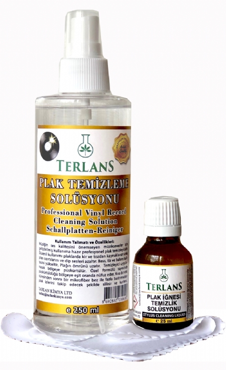 TERLANS Retro Plak ve İğne Temizleme Bakım Seti (Gramofon Pikap & Plak Çalar) Vinyl Record & Stylus Cleaning Solution