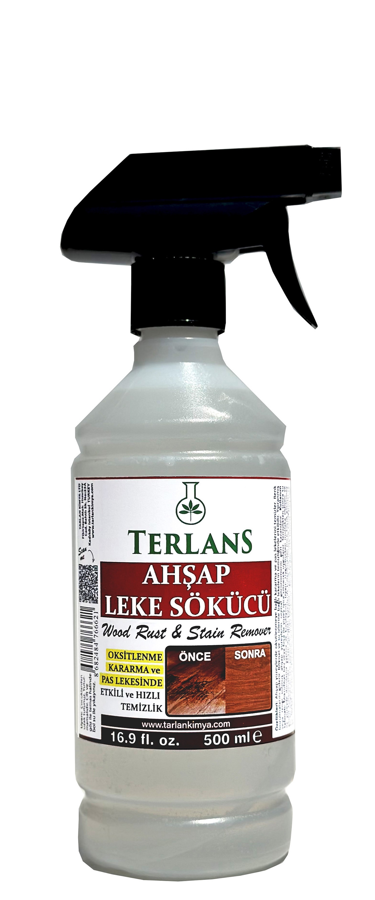 Terlans Ahşap Leke Sökücü 500 ml Oksitlenme Pas ve Kararma Lekesi İçin